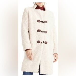 J. Crew Cream Teddy Toggle Jacket. M